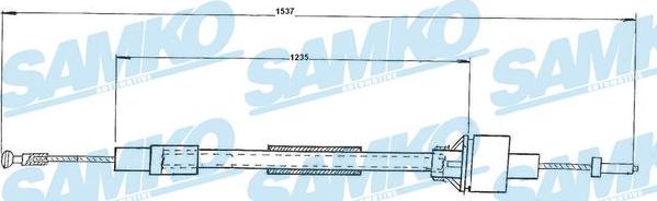 Samko C0093C - Трос, управління зчепленням autocars.com.ua