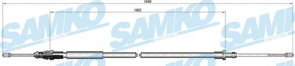 Samko C0099B - Трос, гальмівна система autocars.com.ua