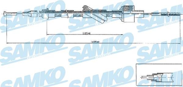 Samko C0103C - Трос, управління зчепленням autocars.com.ua