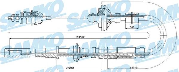 Samko C0107C - Трос, управление сцеплением avtokuzovplus.com.ua