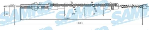 Samko C0109B - Трос, гальмівна система autocars.com.ua