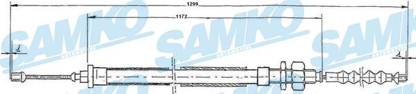 Samko C0110B - Тросик, cтояночный тормоз avtokuzovplus.com.ua