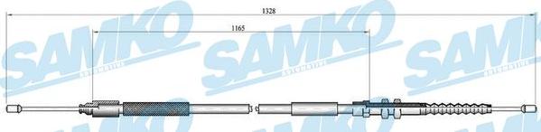 Samko C0112B - Трос, гальмівна система autocars.com.ua