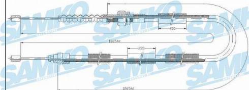 Samko C0113B - Тросик, cтояночный тормоз avtokuzovplus.com.ua