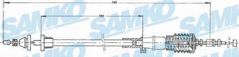 Samko C0115A - Тросик газу autocars.com.ua