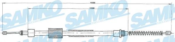 Samko C0126B - Тросик, cтояночный тормоз avtokuzovplus.com.ua