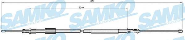 Samko C0127B - Трос, гальмівна система autocars.com.ua