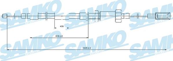 Samko C0131B - Тросик, cтояночный тормоз avtokuzovplus.com.ua