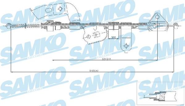Samko C0132B - Трос, гальмівна система autocars.com.ua