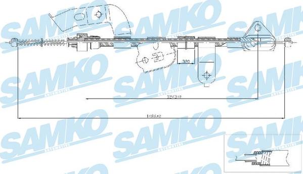 Samko C0132B - Тросик, cтояночный тормоз avtokuzovplus.com.ua