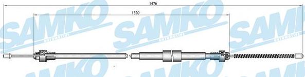 Samko C0137B - Трос, гальмівна система autocars.com.ua