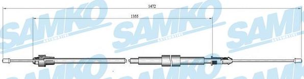 Samko C0139B - Трос, гальмівна система autocars.com.ua