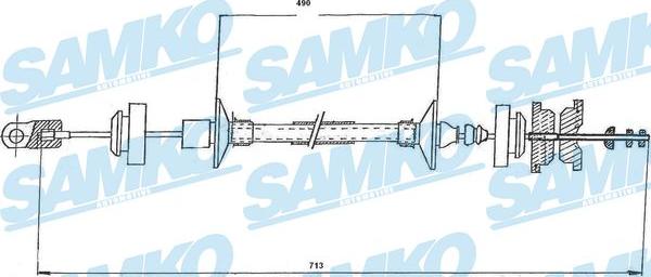 Samko C0146C - Трос, управління зчепленням autocars.com.ua