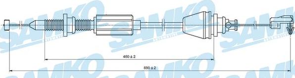 Samko C0147A - Тросик газу autocars.com.ua