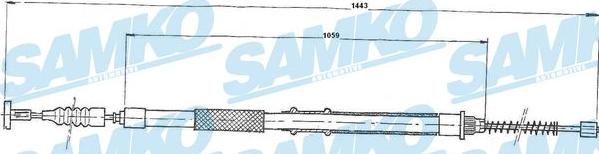 Samko C0154B - Трос, гальмівна система autocars.com.ua