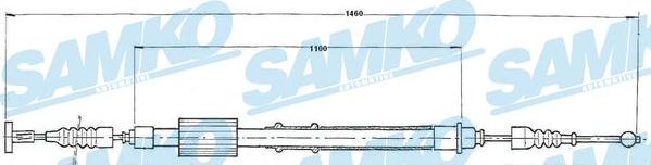 Samko C0155B - Трос, гальмівна система autocars.com.ua