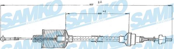 Samko C0159C - Трос, управление сцеплением avtokuzovplus.com.ua