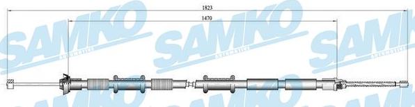 Samko C0167B - Трос, гальмівна система autocars.com.ua