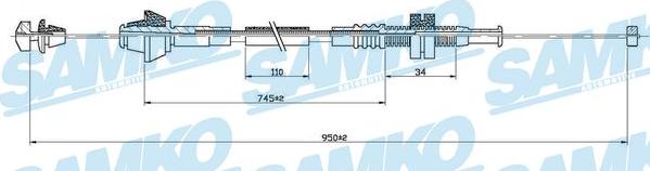 Samko C0168A - Тросик газа avtokuzovplus.com.ua