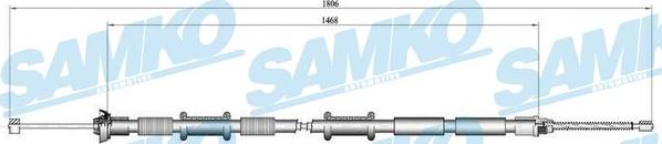 Samko C0168B - Трос, гальмівна система autocars.com.ua