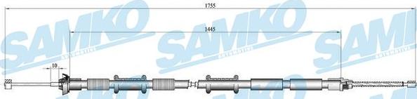 Samko C0169B - Трос, гальмівна система autocars.com.ua