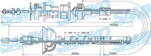 Samko C0169C - Трос, управління зчепленням autocars.com.ua