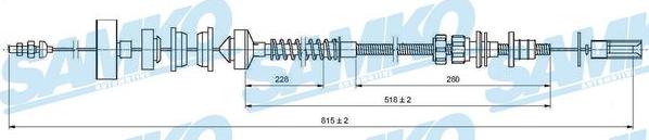 Samko C0175C - Трос, управління зчепленням autocars.com.ua