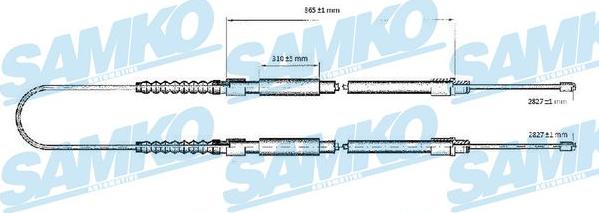 Samko C0176B - Трос, гальмівна система autocars.com.ua