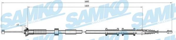 Samko C0180B - Тросик, cтояночный тормоз avtokuzovplus.com.ua