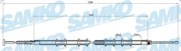 Samko C0188B - Трос, гальмівна система autocars.com.ua