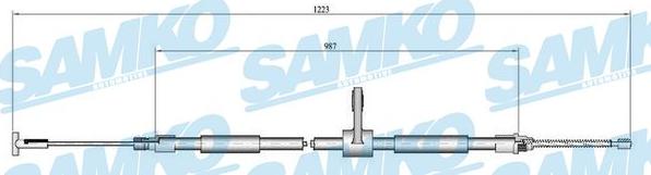 Samko C0189B - Трос, гальмівна система autocars.com.ua