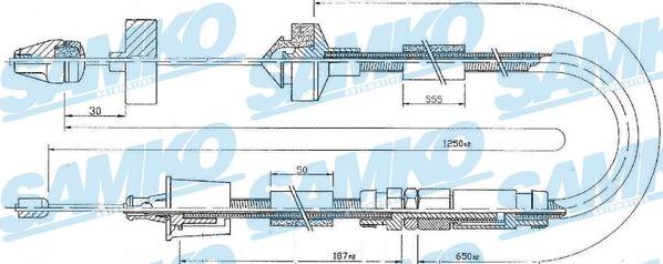 Samko C0201C - Трос, управління зчепленням autocars.com.ua