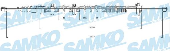 Samko C0205B - Трос, гальмівна система autocars.com.ua