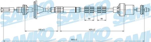 Samko C0215C - Трос, управління зчепленням autocars.com.ua