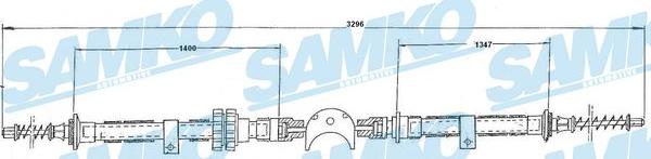 Samko C0220B - Тросик, cтояночный тормоз avtokuzovplus.com.ua