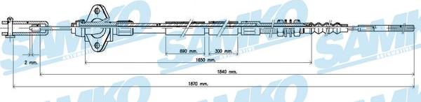 Samko C0234C - Трос, управління зчепленням autocars.com.ua