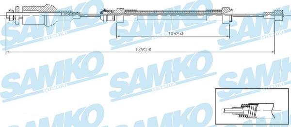 Samko C0237C - Трос, управління зчепленням autocars.com.ua