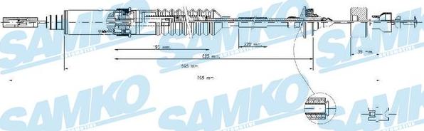 Samko C0242C - Трос, управление сцеплением avtokuzovplus.com.ua