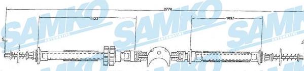 Samko C0245B - Тросик, cтояночный тормоз avtokuzovplus.com.ua