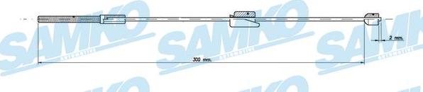 Samko C0248B - Тросик, cтояночный тормоз avtokuzovplus.com.ua