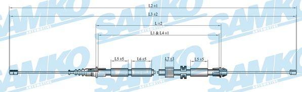 Samko C0263B - Трос, гальмівна система autocars.com.ua