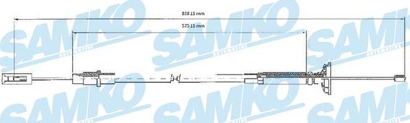 Samko C0263C - Трос, управління зчепленням autocars.com.ua