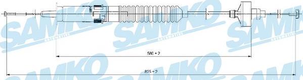 Samko C0266C - Трос, управління зчепленням autocars.com.ua