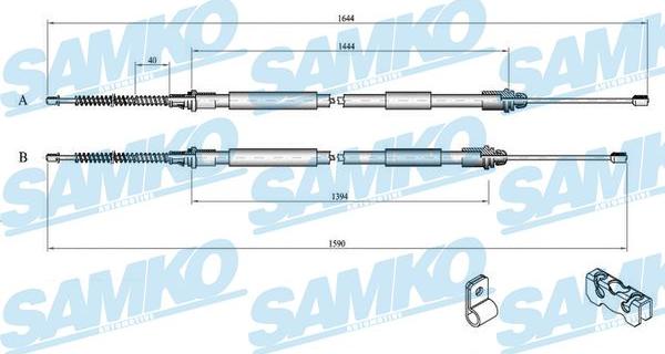 Samko C0269B - Тросик, cтояночный тормоз avtokuzovplus.com.ua