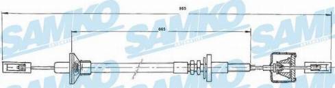 Samko C0271C - Трос, управління зчепленням autocars.com.ua