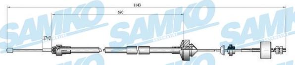 Samko C0277C - Трос, управление сцеплением avtokuzovplus.com.ua