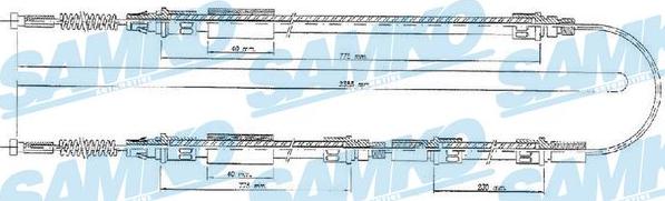 Samko C0278B - Трос, гальмівна система autocars.com.ua