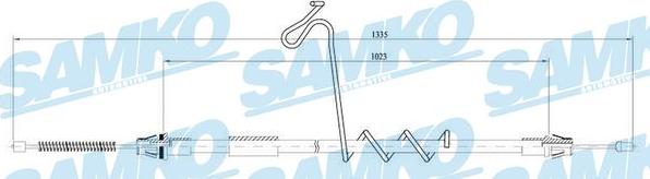 Samko C0286B - Трос, гальмівна система autocars.com.ua