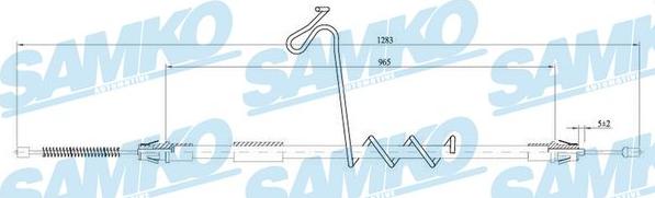 Samko C0292B - Трос, гальмівна система autocars.com.ua