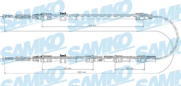 Samko C0298B - Тросик, cтояночный тормоз avtokuzovplus.com.ua